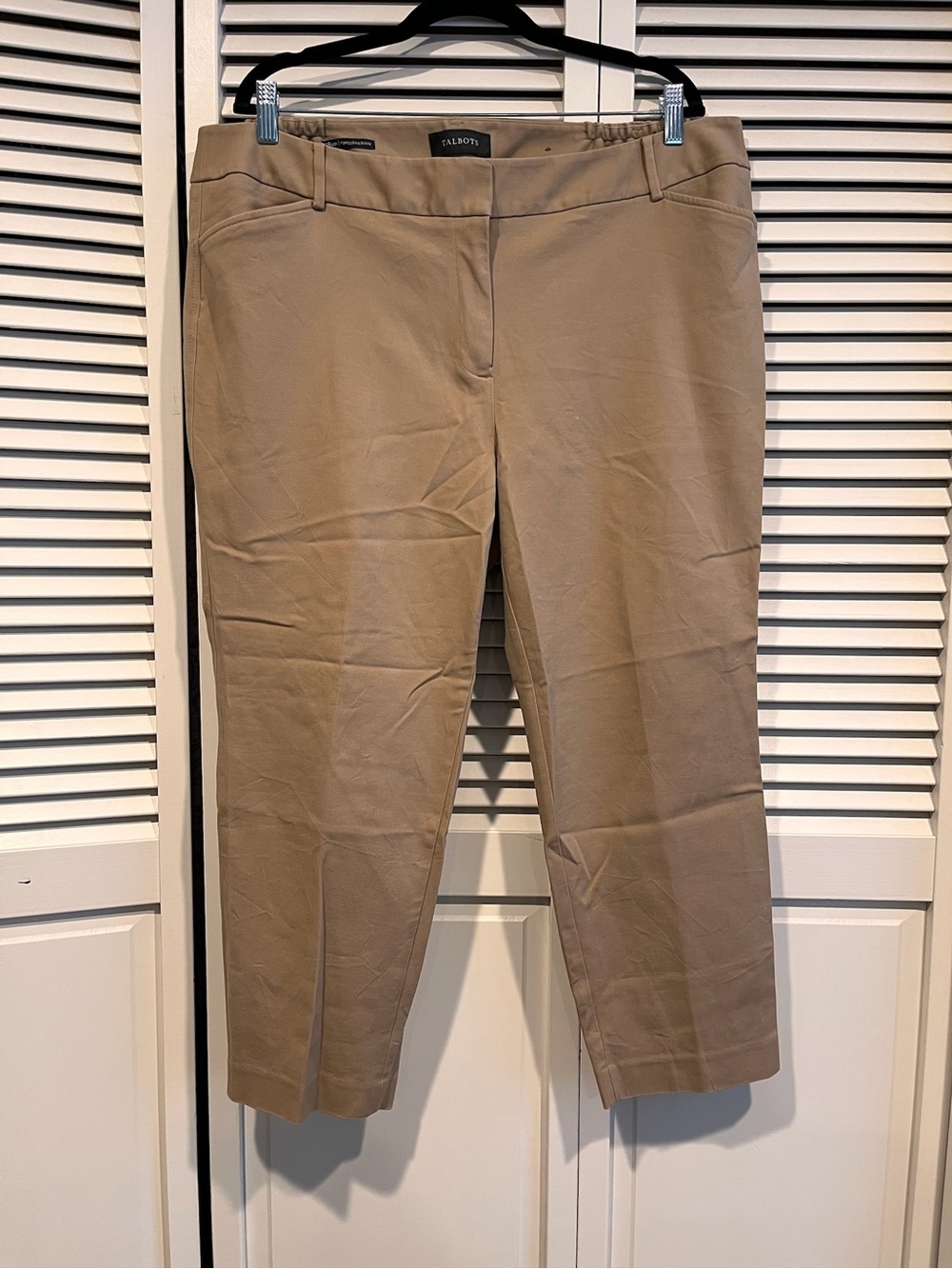 Talbots Beige Hampshire Ankle Pants